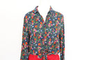 Vintage Topshop Navy Floral Button-Up Shirt – Size 8-8