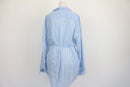 H&M Mama Blue & White Stripe Belted Shirt Dress – XL-4