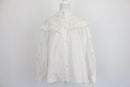 H&M White Lace Yoke Puff Sleeve Victorian Blouse – S-1