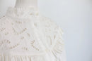 H&M White Lace Yoke Puff Sleeve Victorian Blouse – S-5