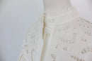 H&M White Lace Yoke Puff Sleeve Victorian Blouse – S-6