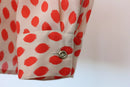 Banana Republic Red Ikat Dot Print Collarless Long-Sleeve Blouse – XS-6