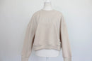Truworths LTD Stone Beige Crew Neck Cropped Sweatshirt-1