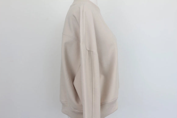 Truworths LTD Stone Beige Crew Neck Cropped Sweatshirt