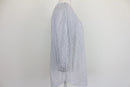 Target White & Navy Pinstripe V-Neck Balloon Sleeve Cotton Blouse – Size 12-2