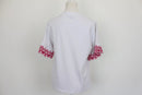 Poetry White Floral Embroidered Sleeve Ruffle Cuff Top – S-3