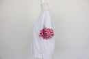 Poetry White Floral Embroidered Sleeve Ruffle Cuff Top – S-4
