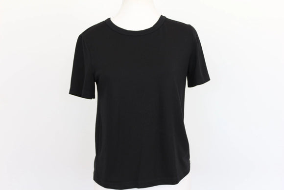 Zara Black Crew Neck Short-Sleeve T-Shirt – S