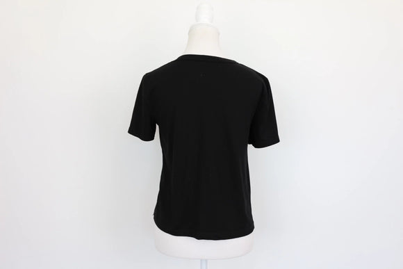 Zara Black Crew Neck Short-Sleeve T-Shirt – S
