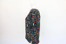 H&M Classic Navy Floral Shirt – Versatile Layering Piece | Size 8-4