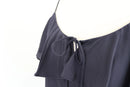 Forever New Black Ruffle Tier Tie-Front Cami Top – Size 36-5