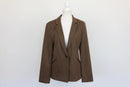 Cotton On Olive Brown Single-Button Notch Lapel Blazer – M-1