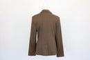 Cotton On Olive Brown Single-Button Notch Lapel Blazer – M-3