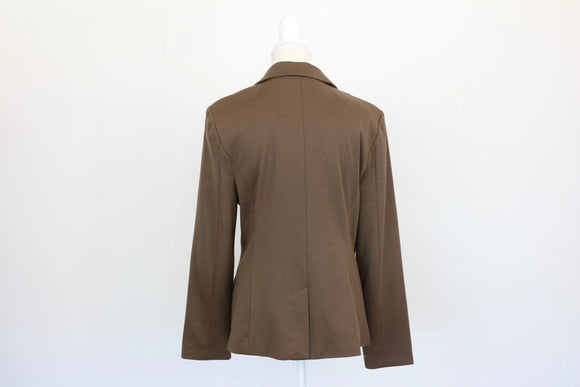 Cotton On Olive Brown Single-Button Notch Lapel Blazer – M