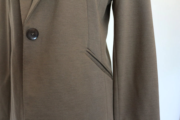 Cotton On Olive Brown Single-Button Notch Lapel Blazer – M