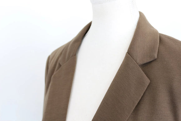 Cotton On Olive Brown Single-Button Notch Lapel Blazer – M