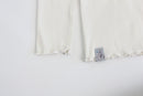 Earthchild Kids' Cream Ribbed Long-Sleeve Top – Pink Embroidery | Brand New-3