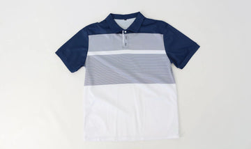 Classic Navy & White Golf Shirt – Casual & Weekend Wear | Size L