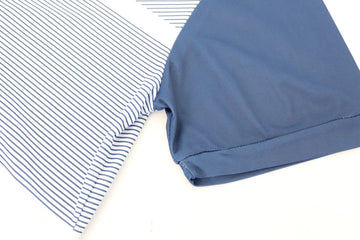 Classic Navy & White Golf Shirt – Casual & Weekend Wear | Size L - 0