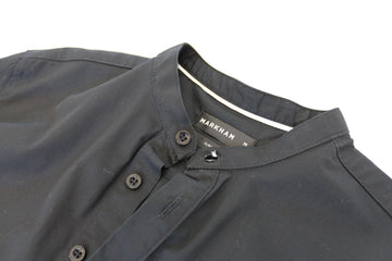 Markhams Black Long-Sleeve Half-Button Shirt – Smart-Casual | Size M - 0