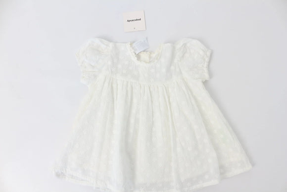 Popcandy Kids' White Top – Soft & Comfortable | Age 2-3 | Brand New