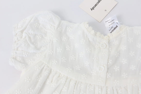 Popcandy Kids' White Top – Soft & Comfortable | Age 2-3 | Brand New