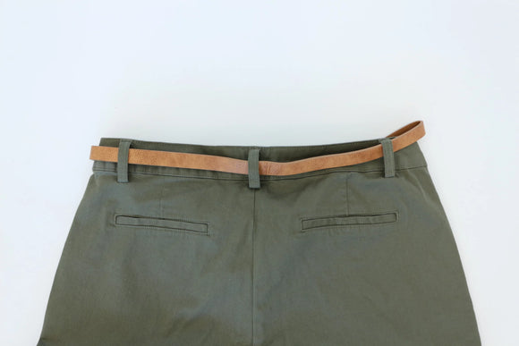 Woolies Mid-Rise Straight-Leg Olive Chino – Versatile Staple | Size 14 | Brand New