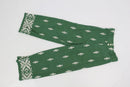 Vintage Zara Green Linen Wide-Leg Pants – White Embroidery | Size XS-3