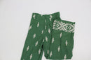 Vintage Zara Green Linen Wide-Leg Pants – White Embroidery | Size XS-5