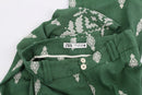 Vintage Zara Green Linen Wide-Leg Pants – White Embroidery | Size XS-6