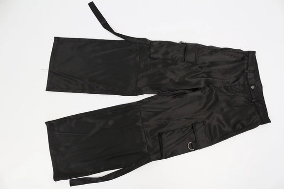 Classic Black Cargo Trousers – Utility Pockets | Pre-Loved | Size 12