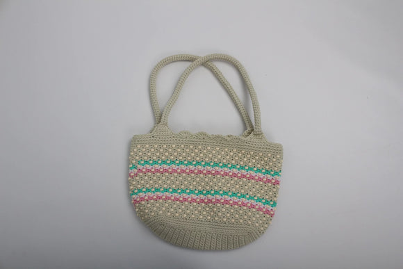 Handcrafted Beaded Crochet Bag – Artisanal Texture | One Size