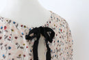 Pink Floral Print Short-Sleeve Blouse – S-5