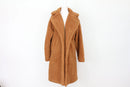 Camel Teddy Bear Midi Coat – S-1
