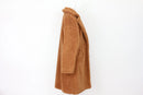 Camel Teddy Bear Midi Coat – S-2