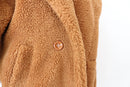 Camel Teddy Bear Midi Coat – S-6
