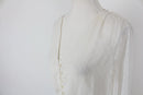 White Long-Sleeve Button-Down Blouse – M-5