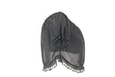 Black Chiffon Off-the-Shoulder Crop Top – XS-2