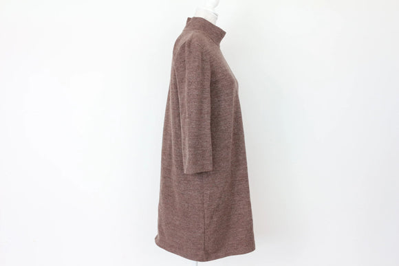 Zara Brown Knitted Turtleneck Sweater Dress – M