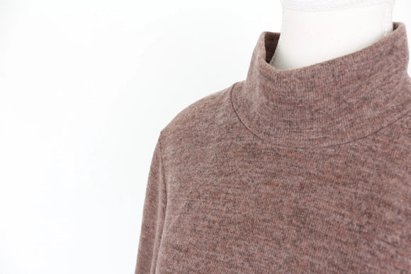 Zara Brown Knitted Turtleneck Sweater Dress – M