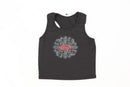 Black ribbed racer back crop top - M-1