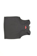 Black ribbed racer back crop top - M-2