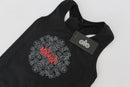 Black ribbed racer back crop top - M-4