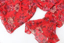 Red Floral Off-the-Shoulder Jumpsuit – S-2