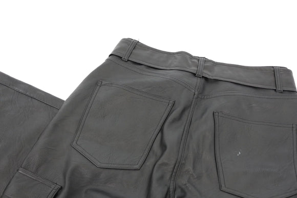 Cotton On Curvy Faux Leather Cargo Pants – W30