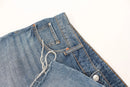 Blue Denim Frayed Hem Cut-Off Shorts – Size 38-4