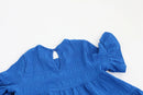 Blue trapeze dress - 5-6-2