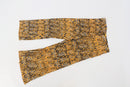 Orange & Grey Cheetah Print Pleated Wide-Leg Trousers – L-1
