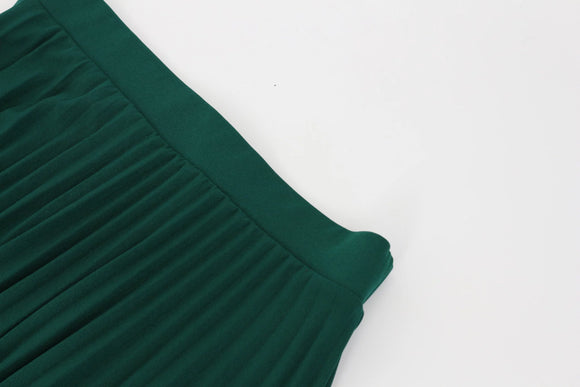 Truworths Emerald Green Pleated Midi Skirt