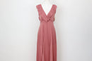 YDE Elegant Pink Pleated Chiffon Maxi Dress – Occasion Wear | Size M | Brand New-1